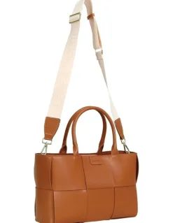 Belle & Bloom Long Way Home Woven Tote in Brown