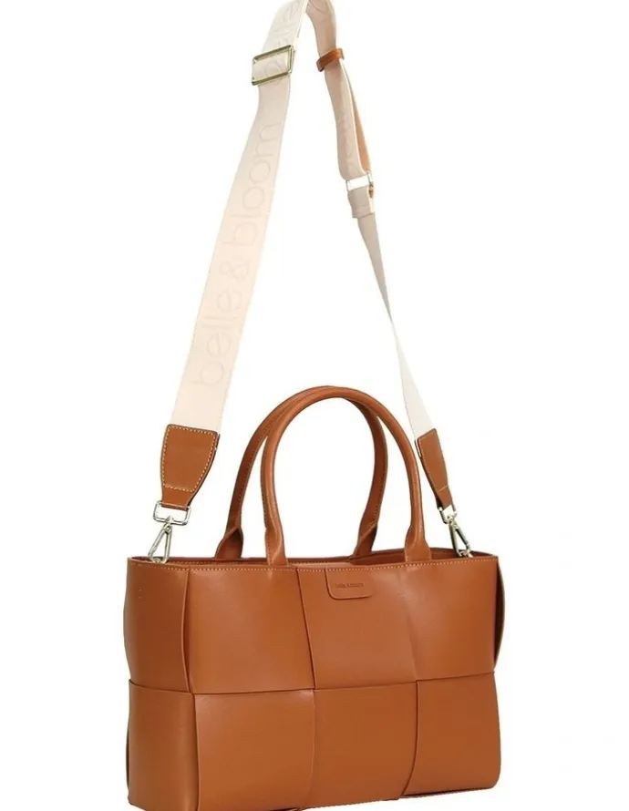 Belle & Bloom Long Way Home Woven Tote in Brown