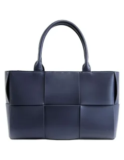 Belle & Bloom Long Way Home Woven Tote Bag in Navy