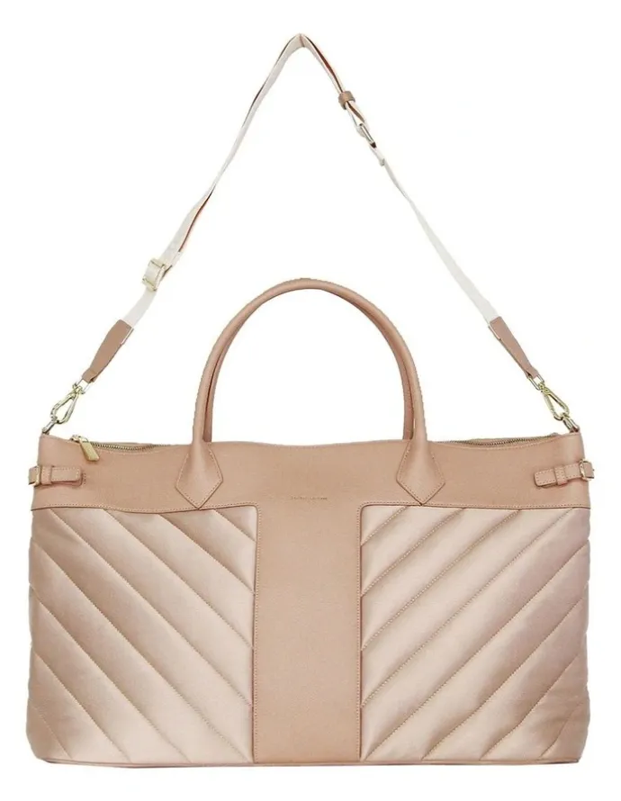 Belle & Bloom Meet Me in Paris Weekender Bag in Natural