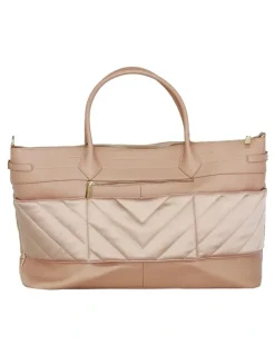 Belle & Bloom Meet Me in Paris Weekender Bag in Natural
