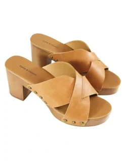 Belle & Bloom Midtown Clog Mule in Tan