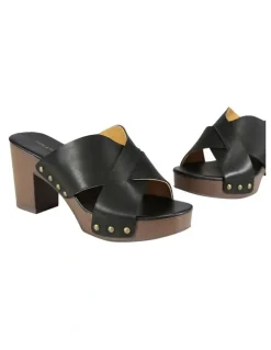Belle & Bloom Midtown Clog Mule in Black