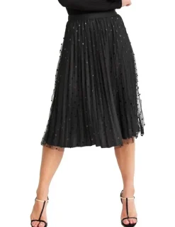 Belle & Bloom Mixed Feelings Black Reversible Skirt