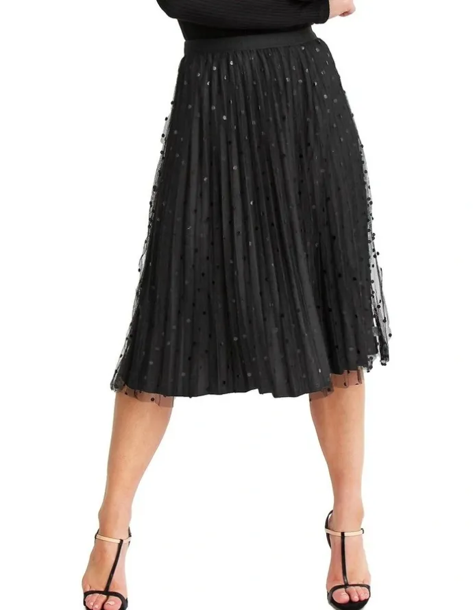 Belle & Bloom Mixed Feelings Black Reversible Skirt