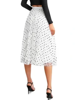 Belle & Bloom Mixed Feelings White Reversible Skirt