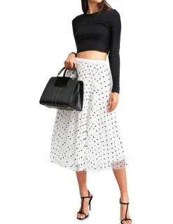 Belle & Bloom Mixed Feelings White Reversible Skirt