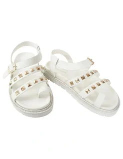 Belle & Bloom Morning Mood Chunky Stud Sandal in Cream