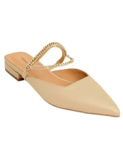 Belle & Bloom On The Go Leather Chain Sand Flat