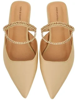 Belle & Bloom On The Go Leather Chain Sand Flat