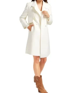 Belle & Bloom Palm City Wool Blend Coat in Cream