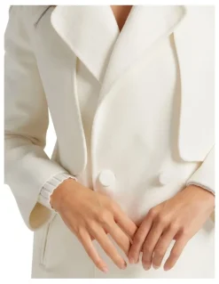 Belle & Bloom Palm City Wool Blend Coat in Cream