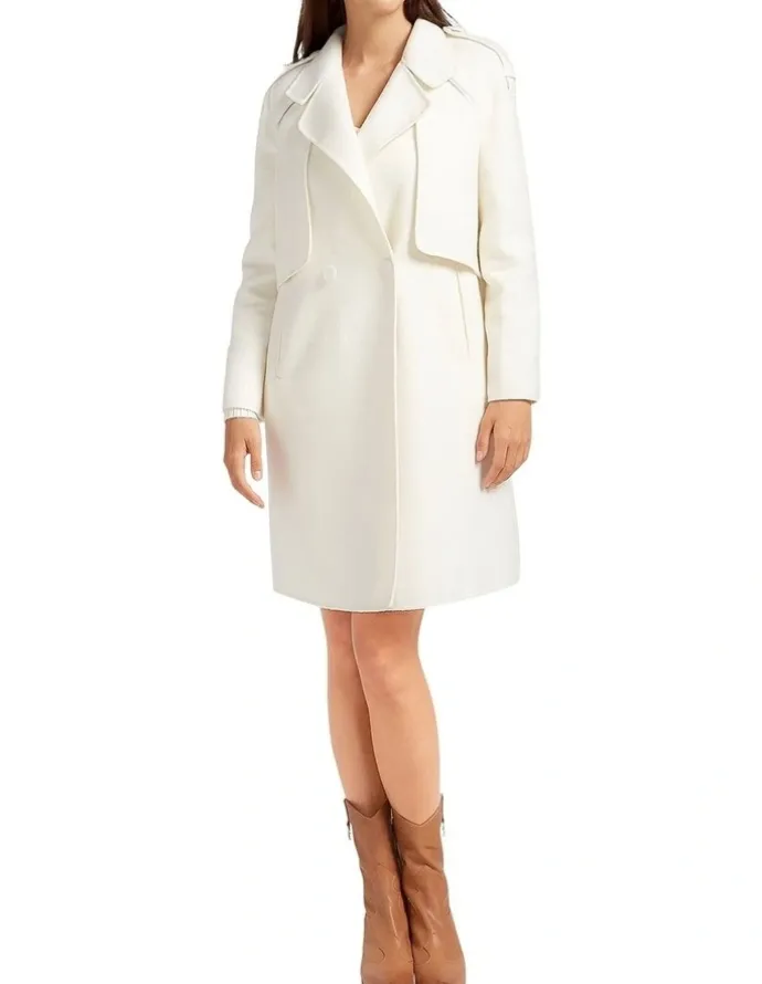 Belle & Bloom Palm City Wool Blend Coat in Cream