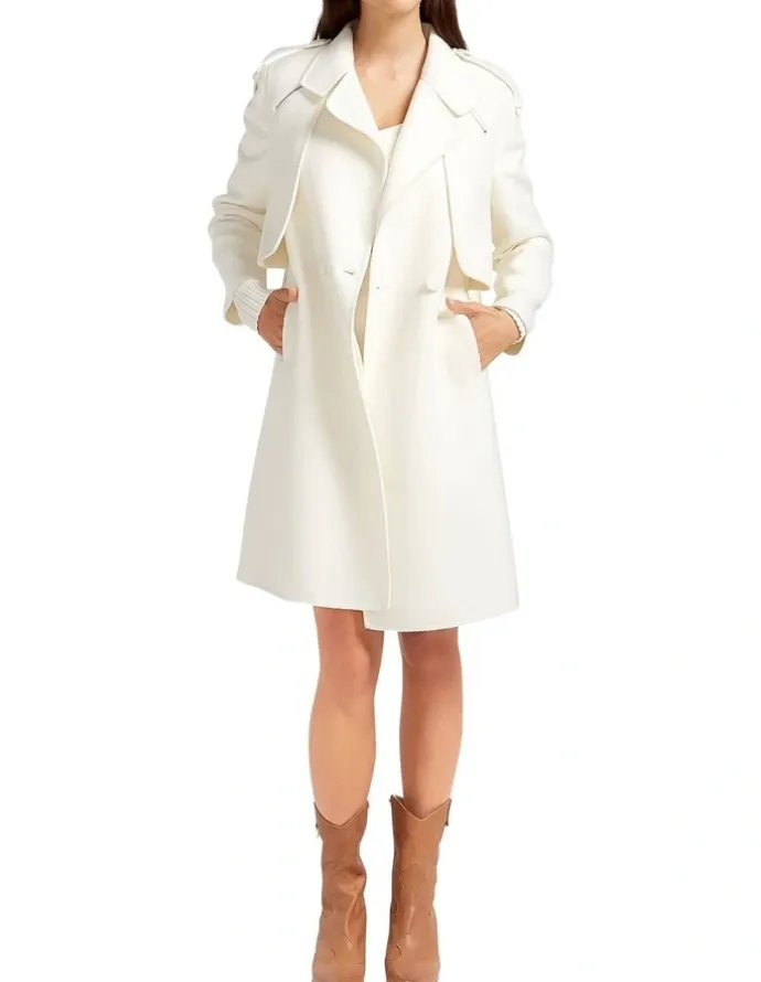 Belle & Bloom Palm City Wool Blend Coat in Cream