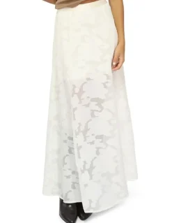 Belle & Bloom Play It Cool Coupe Maxi Skirt in Cream