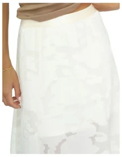 Belle & Bloom Play It Cool Coupe Maxi Skirt in Cream