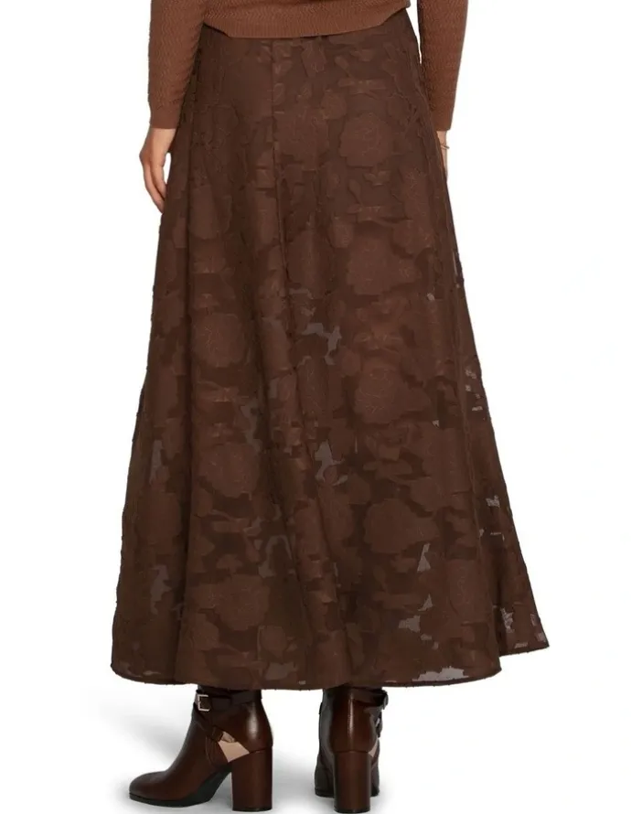 Belle & Bloom Play It Cool Coupe Maxi Skirt in Chocolate