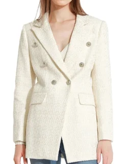 Belle & Bloom Princess Polina Tweed Blazer in Cream