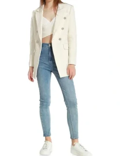 Belle & Bloom Princess Polina Tweed Blazer in Cream