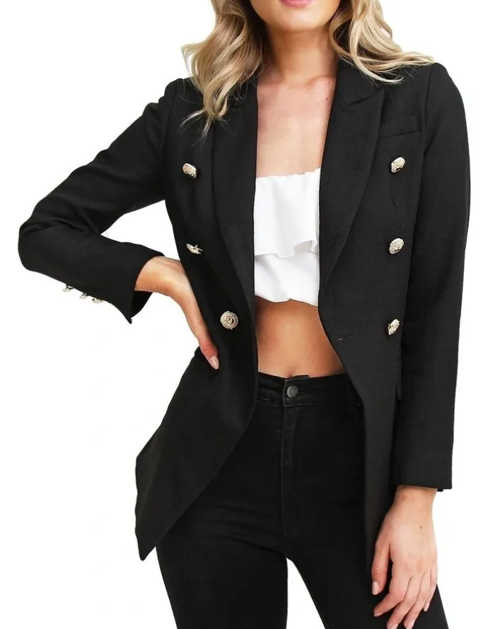 Belle & Bloom Princess Polina Black Tweed Blazer