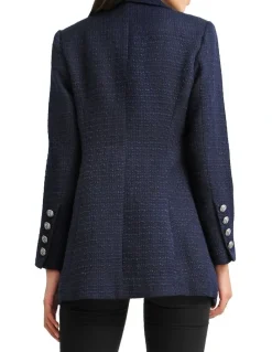 Belle & Bloom Princess Polina Navy Tweed Blazer