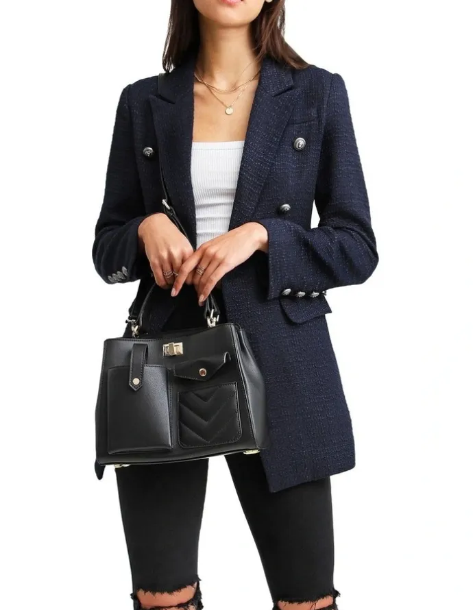 Belle & Bloom Princess Polina Navy Tweed Blazer
