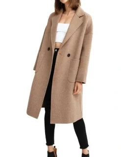Belle & Bloom Publisher Double-Breasted Wool Blend Coat