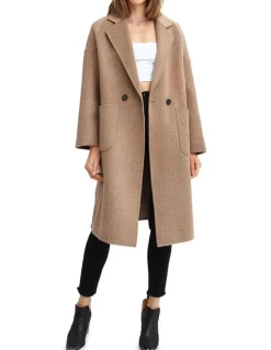Belle & Bloom Publisher Double-Breasted Wool Blend Coat