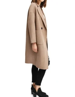 Belle & Bloom Publisher Double-Breasted Wool Blend Coat