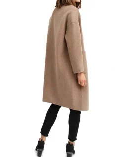Belle & Bloom Publisher Double-Breasted Wool Blend Coat