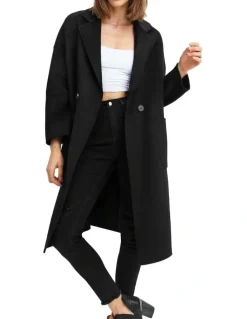 Belle & Bloom Publisher Double-Breasted Wool Blend Coat