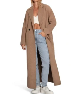 Belle & Bloom Publisher Maxi Coat in Oat