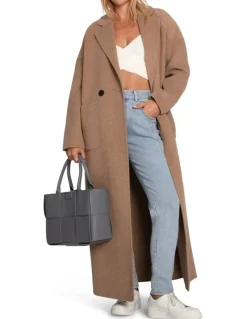 Belle & Bloom Publisher Maxi Coat in Oat