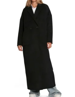 Belle & Bloom Publisher Maxi Coat in Black