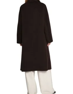Belle & Bloom Real Love Classic Double Breasted Coat in Chocolate