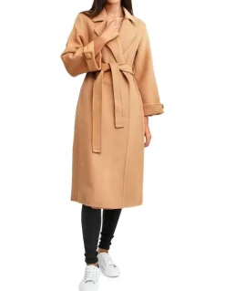 Belle & Bloom Stay Wild Camel Oversized Wool Coat