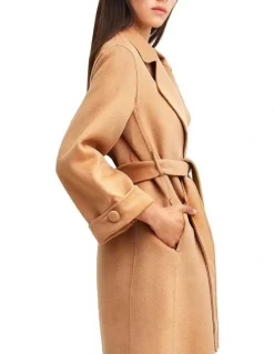 Belle & Bloom Stay Wild Camel Oversized Wool Coat