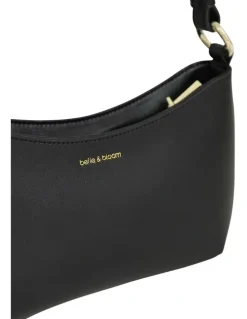 Belle & Bloom Studded Leather Shoulder Bag in Black