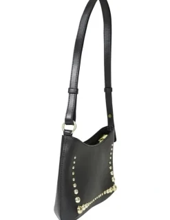 Belle & Bloom Studded Leather Shoulder Bag in Black