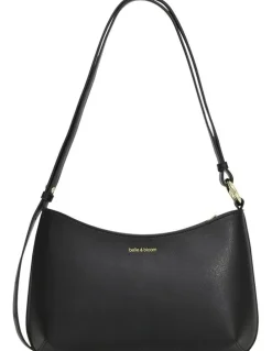 Belle & Bloom Studded Leather Shoulder Bag in Black