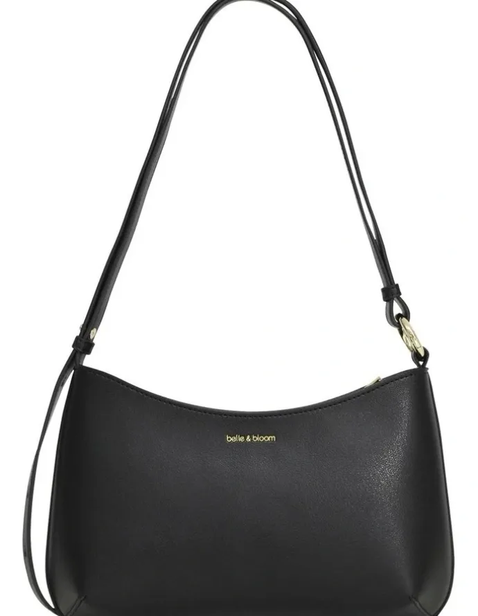Belle & Bloom Studded Leather Shoulder Bag in Black