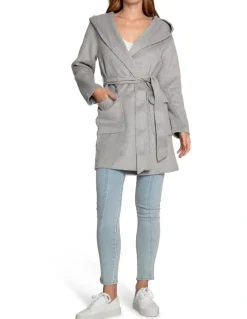 Belle & Bloom Sweet Escape Robe Coat in Grey Marle