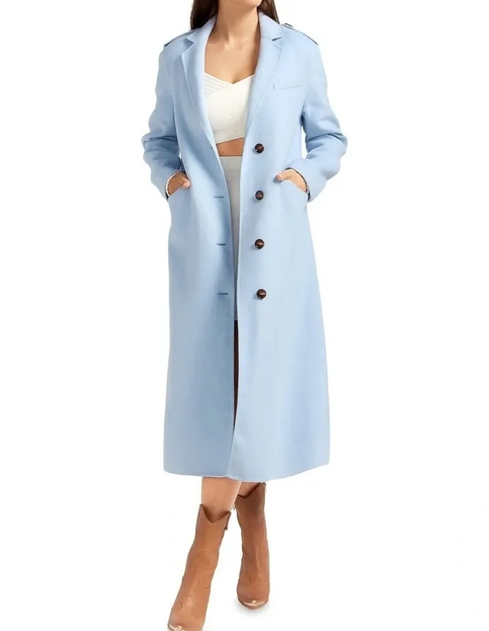 Belle & Bloom Tainted Love Longline Coat in Blue
