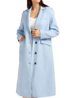 Belle & Bloom Tainted Love Longline Coat in Blue