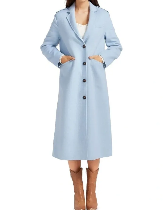 Belle & Bloom Tainted Love Longline Coat in Blue