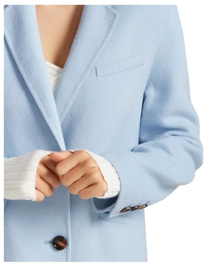 Belle & Bloom Tainted Love Longline Coat in Blue