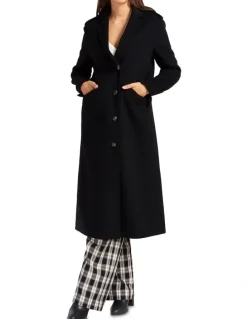 Belle & Bloom Tainted Love Longline Coat in Black