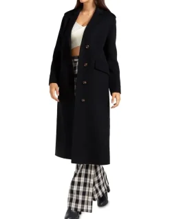 Belle & Bloom Tainted Love Longline Coat in Black