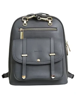 Belle & Bloom 5th Ave Leather Backpack in Charcoal