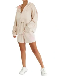 Belle & Bloom Turn To You Track Short in Blush